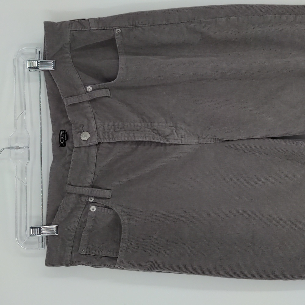 J. Crew Men's Gray Corduroy Slim Straight Pants Size 33 Minimalist Office Casual - Picture 4 of 14